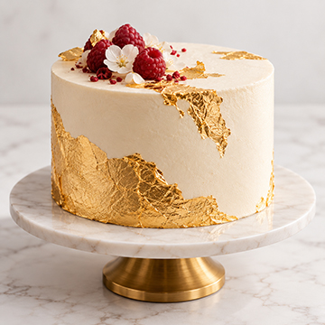 Gold Leaf cake decoration