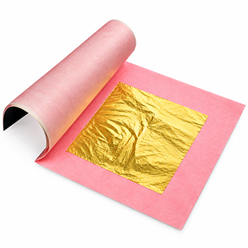 23KT Edible Gold Leaf - 12 lvs - 2" squ.